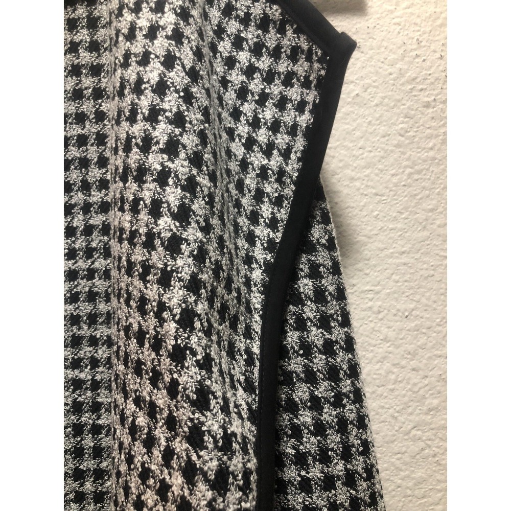 CJ Banks X (14) - Sleeveless Vest/Sweater Open Front Cardigan - Drapes Black & - Picture 5 of 12